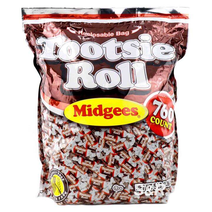 Tootsie Roll Midgees 360 Stück - Klassische Schokoladen Bonbons