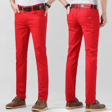 Cheap clearance red jeans