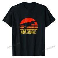 Kidasaurus เสื้อ R Vintage Sunset ไดโนเสาร์ของขวัญ Unique3D พิมพ์ T เสื้อบริษัทผ้าฝ้ายผู้ชายเสื้อยืดคุณภาพสูง T-Shirt