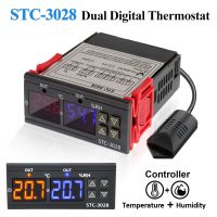 hot【DT】 STC-3028 Digital Thermostat Temperature Humidity 220V 12V 24V Thermometer Hygrometer Incubator Controller