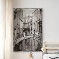 Venice Romance Ii ภาพภูมิทัศน์แนวตั้งลายพิมพ์ Giclee ศิลปะบนผืนผ้าใบสำหรับติดกำแพง