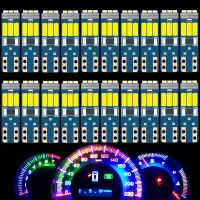 【CW】20Pcs New T5 W3W W1.2W 73 74 Super Bright LED Bulbs Auto Dashboard Gauge Lamp Car Warning Indicator Instrument Cluster Light 12V