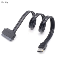 Dolity 2.5 "3.5" ฮาร์ดดิสก์ไดรฟ์ SATA 22Pin ถึง USB Combo Dual Power eSATA CABLE