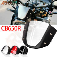 สำหรับ Honda CB650R 2019 2020 2021 CB 650R CB 650 R กระจกรถจักรยานยนต์กระจกหน้าจอด้านหน้า Wind Deflector อุปกรณ์เสริม