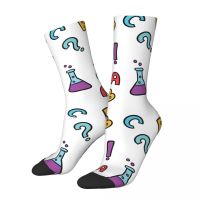 Colorful Japanese Chemistry Chemical Basketball Socks Polyester Middle Tube Socks for Women Men Non-slip Socks Tights