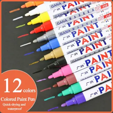 20 Colors Paint Marker Pens White Marking Touch Up Waterproof Scratch  Repair For Diy Tire Graffiti