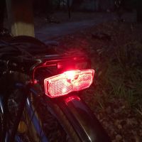 LED Mountain Bike Luggage Rack Light Waterproof Bicycle Rear Seat Reflective Taillight Night Riding Safety Warning Reflector