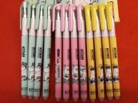 69บาท 12 แท่ง ปากกาลบได้ Moomin กล่องชมพู แท่งละ สีน้ำเงิน 0.38