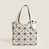 Issey Miyake Japanese small square box four-lattice mini small square box bag for women geometric rhombus mini handbag shoulder bag