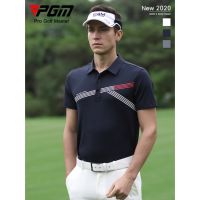 2023 new PGM summer golf mens short sleeved t-shirt breathable fast drying fabric polyester (polyester fiber) golf upper clothes can be customized