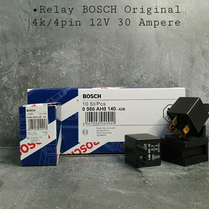 Relay BOSCH 24V 4 Kaki / Relai Rilei Bosch 24 Volt 4 Pin Kaki 100% Asli ...