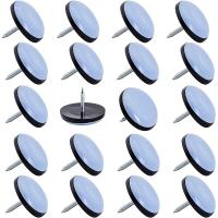 Furniture Sliders 20Pcs Table Chair Feet Glide Nail Sofa Cabinet Legs Mats Floor Protectors Round Sliding Disc 19/22/25Mm