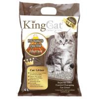 [เกรดพรีเมี่ยม]  KingCat ทรายแมวภูเขาไฟ ผสมคาร์บอน ขนาด 6 ลิตร กลิ่นกาแฟ/ กลิ่นชาเขียว/ กลิ่นแอปเปิ้ล/ กลิ่นเลม่อน