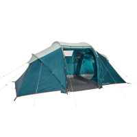 QUECHUA เต็นท์ทรงกรวย 2 ห้องนอนรุ่น Arpenaz 4.2 สำหรับ 4 คน - 4 Man Tent With Poles - Arpenaz 4.2