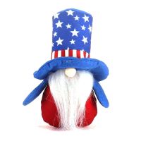 วันประกาศอิสรภาพ Gnome Stars Stripes รักชาติ Tomte 4th กรกฎาคมของขวัญ Dwarf Elf ห้องครัวฉัตรถาดตกแต่ง