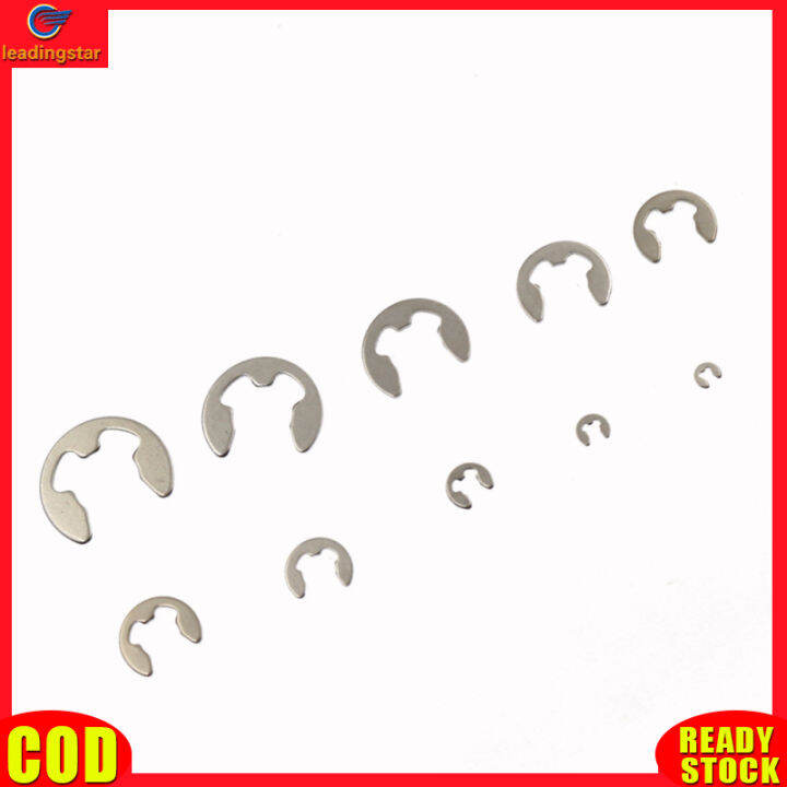 leadingstar-rc-authentic-120-200-pcs-stainless-steel-e-clip-washer-assortment-kit-circlip-retaining-ring-for-shaft-fastener-m1-5-m10