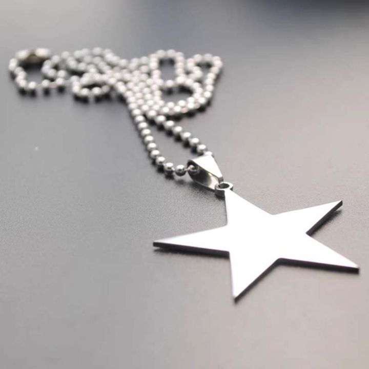 titanium-steel-necklace-korean-fashion-necklace-beads-chains-choker-star-pendant-necklace-hot-girls-necklace-hot-girls-beads-choker-y2k-fashion-necklace-hip-hop-necklace-star-pendant-necklace