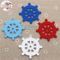 20pcs big Boat rubber Pendant Wooden Decorative Buttons Scrapbooking Home Decorations DIY cloth sewing Haberdashery