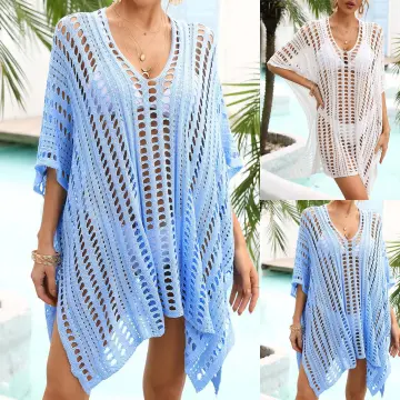 Women Short Beach Sarongs Chiffon Swimsuit Cover Ups Bikini Wrap Skirt Side  Open For