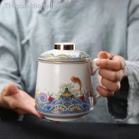 【hot】♙☬◙  Pattern Chinese Cups 450ML With Filter Cup Handpainted Office Household Pot