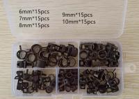 75Pcsset 6-10mm Q673B Vacuum Spring Fuel Clip Oil Water Hose Tube Clamp Black Assortment Kit