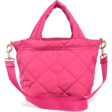 MARC BY MARC JACOBS Quilted Nylon Printed Tote Bag Pink Leopard