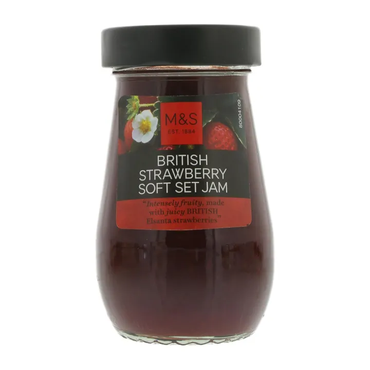 M&S British Strawberry Soft Set Jam 250g x1 Marks and Spencer Food
