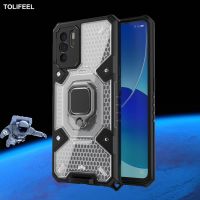 Shockproof Armor Case For Realme 8 Pro Reno 6Z 6 Pro Space Capsule Stand Holder Magnetic Phone Cover For OPPO Reno 6 4G Coque