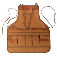 Outdoor Camping Multifunctional Canvas Apron Garden Tool Storage Overalls Camping BBQ Barbecue Protective Clothing