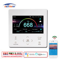 Lh3tih CO2เซ็นเซอร์คุณภาพอากาศในร่มและ PM2.5ระบบควบคุมไร้สายสำหรับเครื่องแสดงอุณหภูมิความชื้นสามารถใช้งานร่วมกับ RS485 TUYA 0-10V Google