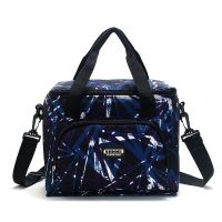 New Oxford Double Layer Cooler Lh Bag Printed Insulated Thermal Food Picnic Handbag Portable Shoulder Lh Box Tote