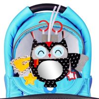 Baby Car Seat Haha Mirror With Rattles Teether Baby Toys Tummy Time Fox Owl Hanging Mirror For Car Seats Cribs And Baby Stroller