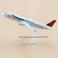 เครื่องบินเสือหมอบแอร์เสือขนาด16ซม. A320แอร์บัสแบบโลหะเครื่องบินจำลองโลหะผสมเครื่องบินโมเดลเครื่องบิน