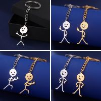 【VV】 Teamer 2023 Trend Fuxk You Middle Stickman Keychain School Car Pendant Couple Trinket Keyring Wholesale