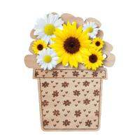 Floral Grid Flower Arrangement Board Decoration Treasure Hunt Plate With 2D Graphic Design And Flower Pot Appearance for Childrens Day Gifts Easter Gift Birthday well made