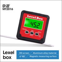 ▼☸№ RZ Digital Electronic Protractor Inclinometer Universal Bevel Box Angle finder With Backlight Angle Measurement Angle Gauge