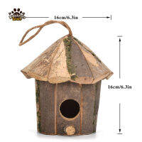 แขวนไม้ Hummingbird House ประกอบง่าย Mini Nest ตกแต่ง Hideout House Bird Supplies