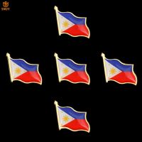 【CC】 5PCS Philippines Flag Custom Enamel Pins Cowboy Hat Lapel Brooch Badge Decoration Jewelry Collection