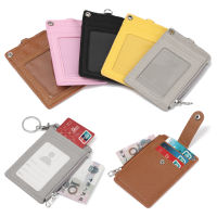 &amp;gt;CW above 1 PC Hot Portable PU Leathe Coin Purse Business ID Card Credit Badge Holder Wallet Keychain Bus Cards Cove New Entry