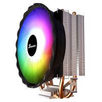 SEASONIC C200 Cooling Fan 3Pin Dual Copper Tube RGB Lights 1400 RPM 12CM Quiet CPU Cooling Fan PC Radiator with Thermal Grease