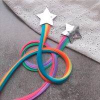 hot✳✿℡  Colorful Braided Hair Extension Clip Sparkly Pieces Barrettes Birthday Accessories