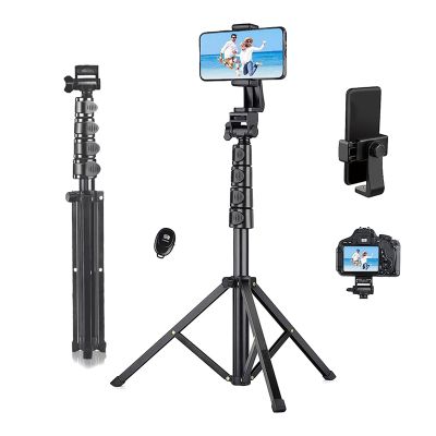1 Set 70Inch Cellphone Tripod Stand Selfie Stick for Smart Phone Recording/Photography/Make Up