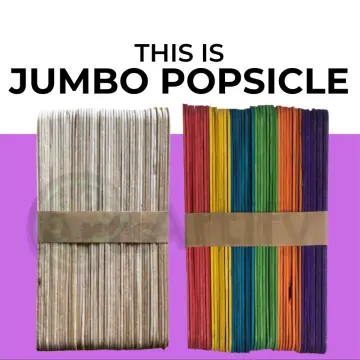 Big Popsicle Sticks Jumbo Popsicle Sticks Big Wooden Popsicle Sticks 50pcs  [Artify]