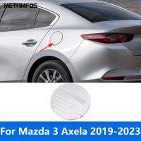 ฝาถังน้ำมันเชื้อเพลิงสำหรับมาสด้า3 M3 A Xela 2019-2021 2022 2023คาร์บอนไฟเบอร์โครเมี่ยมน้ำมันฟิลเลอร์ปกตัดอุปกรณ์สติกเกอร์รถจัดแต่งทรงผม