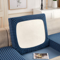 Elasticated Plaid Sofa Seat Covers for Living Room Elastic Jacquard Couch Chaise Lounge Corner Armchairs Cushion Slipcover Set