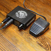 Dragonhawk Tattoo Power Supplies Digital LCD Black Tattoo Kit เครื่องแต่งหน้าปลั๊กไฟเท้าเหยียบพร้อมคลิปสายไฟ