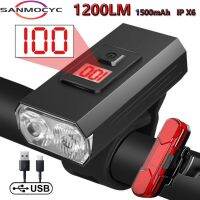 NEW Bicycle Light T6 LED 1200 Lumen USB Rechargeable Lantern Lamp MTB Road Bike Front Light Cycling Flashlight Bike Accessories Medicine  First Aid St