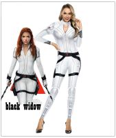 พร้อมส่ง cp20.3 ชุดBlack Widow ชุดแบล็ค วิโดว์ (นาตาชา โรมานอฟ)ชุดรัดรูปสีเทาขาว สวย sexy เทห์ natasha romanoff costume