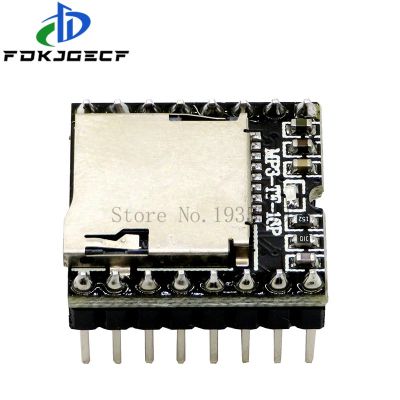 โมดูลเครื่องเล่น MP3ขนาดเล็ก10ชิ้น DFPlayer บอร์ดถอดรหัสเสียง MP3รองรับ TF Card U-Disk Io/serial Port/ad สำหรับวงจรรวม Arduino
