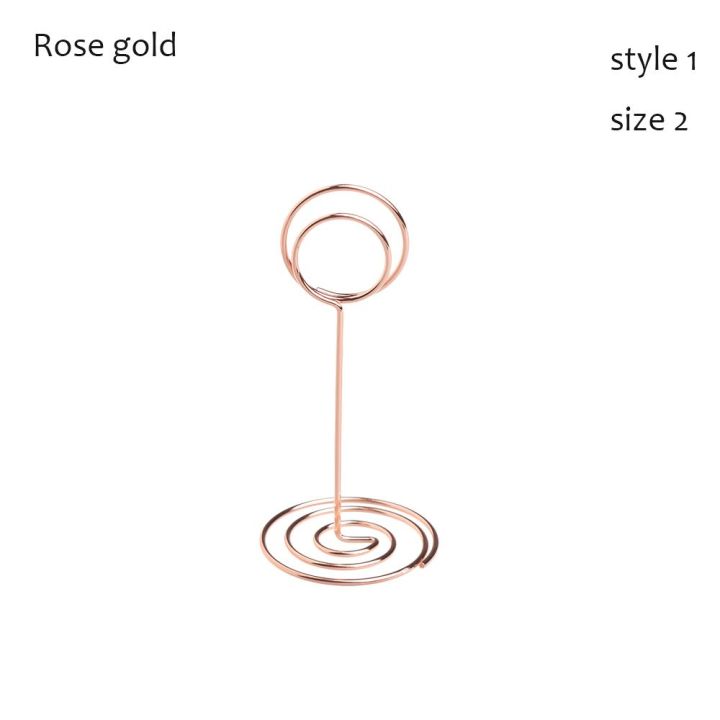 bqgbg63511ที่หนีบกระดาษทองคำสีกุหลาบอุปกรณ์จัดงานวิวาห์โรแมนติก1ชิ้นที่หนีบหมายเลขโต๊ะการ์ดคลิปภาพถ่าย